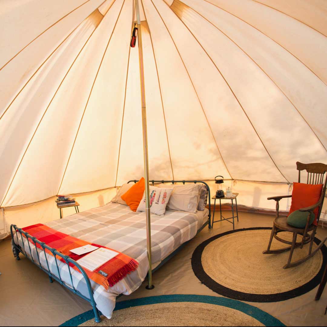 inside bell tent Queen Bell Tent