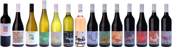 (L-R) Premium: Cabernet Sauvignon/Shiraz/Chardonnay Ant series: Riesling/Vermentino/Bianco D'Alessano/Rosato/Barbera/Touriga/Tempranillo/Montepulciano/Shiraz-Malbec/Cabernet/Malbec