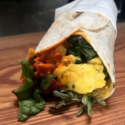 Take away breakfast wrap