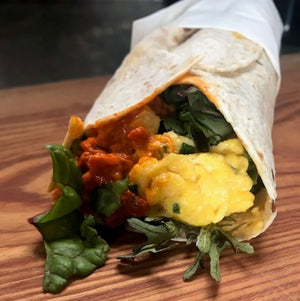Take away breakfast wrap